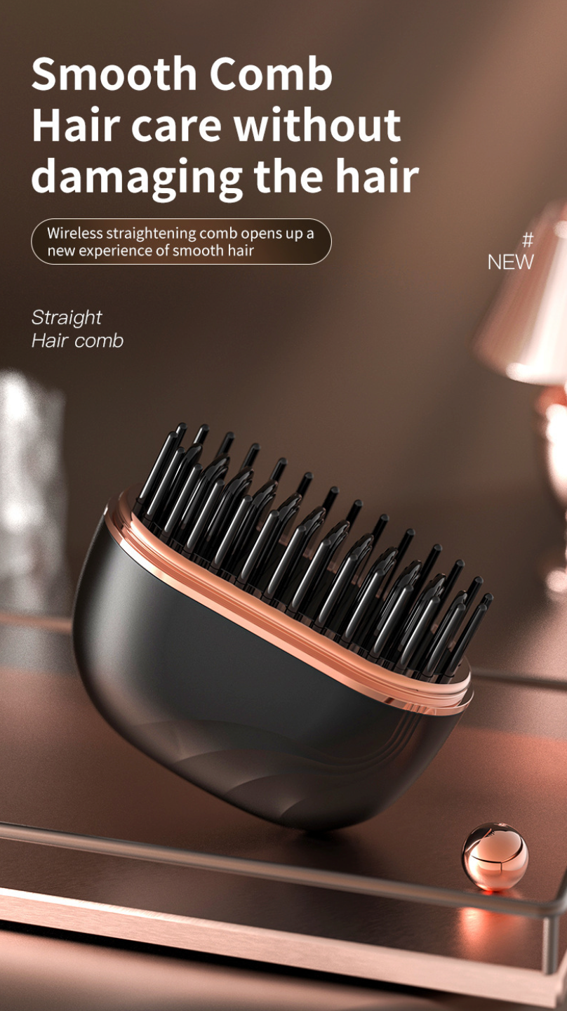 Straight hair comb new hair device lazy hair care curling iron wireless comb and roll dual-use